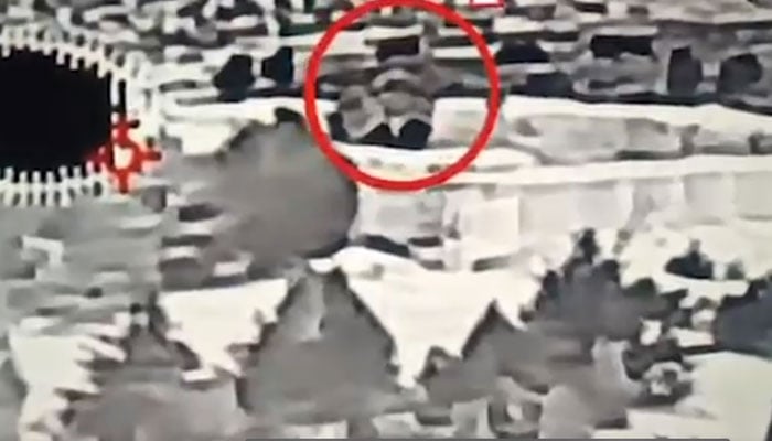 The image shows an Afghan security forces check post located in Shawwal being targeted. — Geo News/Screengrab