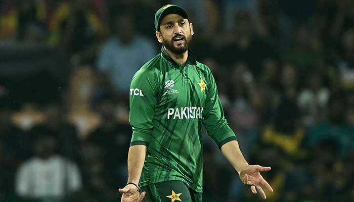 Pakistans captain Salman Agha reacts during the 2026 ICC Mens T20 Cricket World Cup Super Eights match between Sri Lanka and Pakistan at the Pallekele International Cricket Stadium in Kandy on February 28, 2026. — AFP