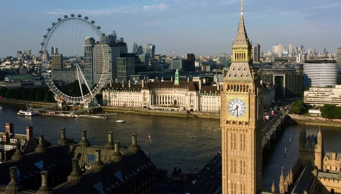 A general view of London showing Tower Bridge, The Shard, London City Hall, The Fenchurch Building, also known as The Walkie Talkie, The Tower Of London, St. Pauls Cathedral, in London, Britain, March 23, 2022. — Reuters