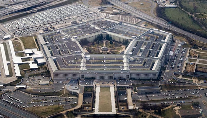 The Pentagon is seen from the air in Washington, US, March 3, 2022. — Reuters
