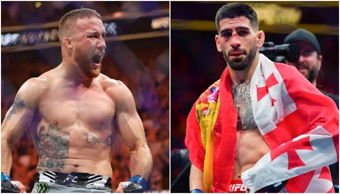 A collage showing UFC fighters Justin Gaethje (left) and  Ilia Topuria. — Reuters/File