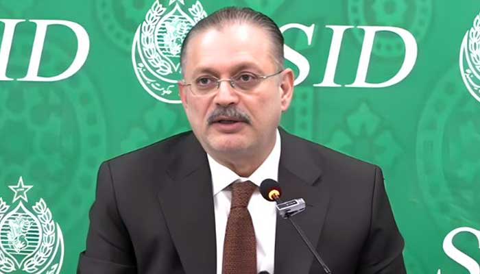 Senior Minister Sharjeel Inam Memon speaks during press conference in Karachi, Sindh, March 10, 2026. — Screengrab via YouTube/Geo News