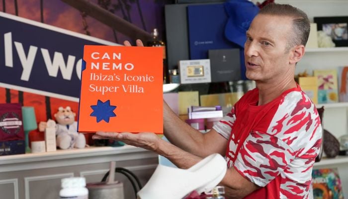 Lash Fary, founder of Distinctive Assets, shows items included in the Everyone Wins nominee gift bag in Los Angeles, California, US, March 9, 2026. — Reuters