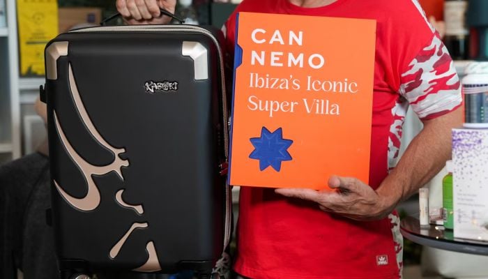 Lash Fary, founder of Distinctive Assets, shows items included in the Everyone Wins nominee gift bag in Los Angeles, California, US, March 9, 2026. — Reuters