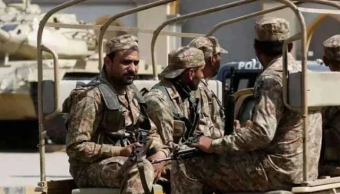 Pakistan Army personnel can be seen patrolling in this undated image. — Reuters/File