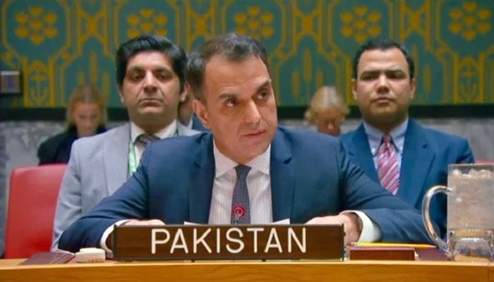 Deputy Permanent Representative of Pakistan to UN Ambassador Usman Jadoon. — X@PakistanUN_NY/File