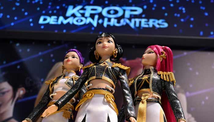Figures from the KPop Demon Hunters toy series are on display at Mattels booth at the Nuremberg Toy Fair in Nuremberg, Germany, January 26, 2026. — Reuters
