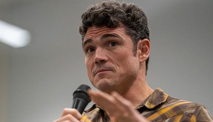 Joe Kent speaks at a campaign event on 5 October 2022 in Morton, Washington. — AFP