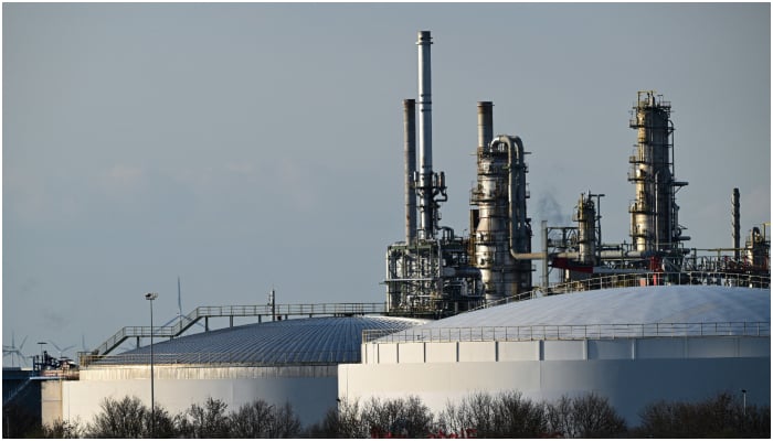 Oil storage containers and facilities of the TotalEnergies refinery in the Leuna Chemical Complex, in Leuna, Germany, March 17, 2026. — Reuters