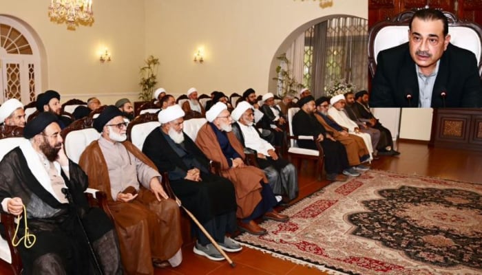 Ulema of Ahl-e-Tasheeh community during their meeting with Chief of Defence Forces (CDF) Field Marshal Asim Munir in Rawalpindi, on March 19, 2026. — ISPR