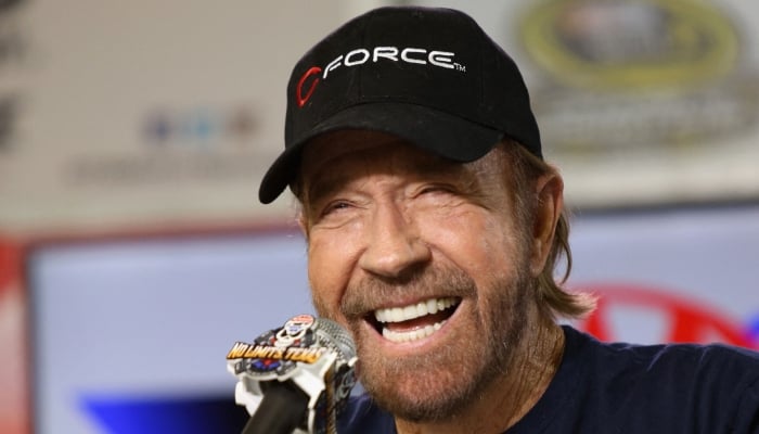 Actor Chuck Norris speaks with the media during a press conference prior to the Nascar Sprint Cup Series AAA Texas 500 at Texas Motor Speedway on November 6, 2016 in Fort Worth, Texas, US. — AFP/File