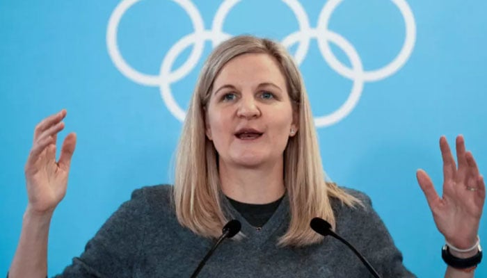 IOC President Kirsty Coventry addresses an event. — AFP/File