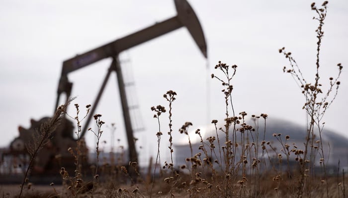 A pump jack operates near a crude oil reserve in the Permian Basin oil field near Midland, Texas, U.S. February 18, 2025. — Reuters