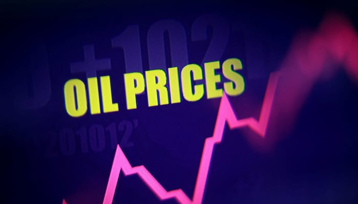 Rising stock graph and the words Oil Prices are seen in this illustration taken March 23, 2026. — Reuters