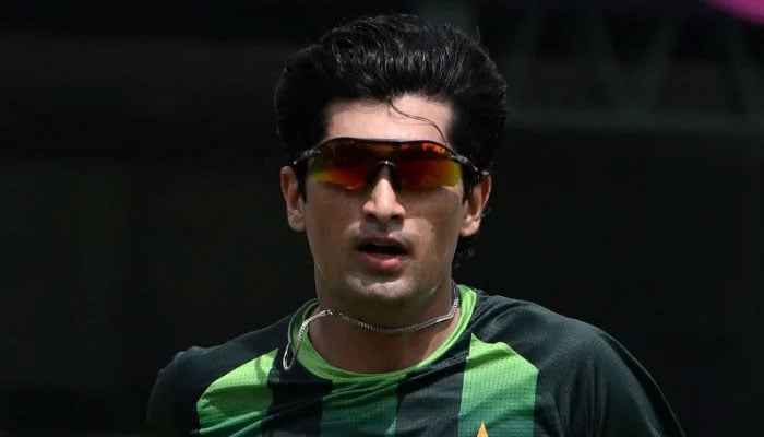 Naseem Shah attends a practice session on the eve of ICC Mens T20 World Cup match against Netherlands, at the Sinhalese Sports Club Ground in Colombo on February 6, 2026. – ICC