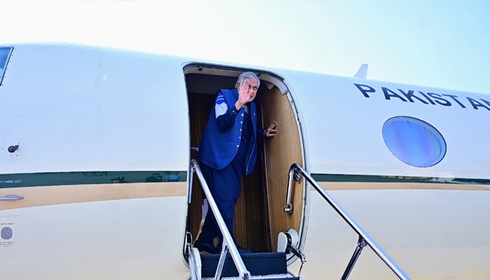 Deputy Prime Minister and Foreign Minister Ishaq Dar departs for China on one-day visit, Islamabad, March 31, 2026. — Foreign Office