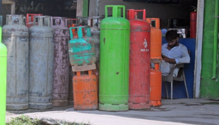 An LPG cylinder shop can be seen in Islamabad. — Online/File