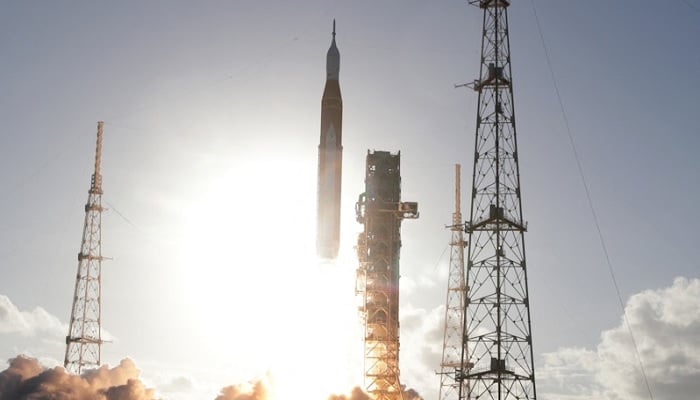 Nasas Artemis II mission lifts off at Kennedy Space Centre in Cape Canaveral, Florida, April 1, 2026.— Reuters