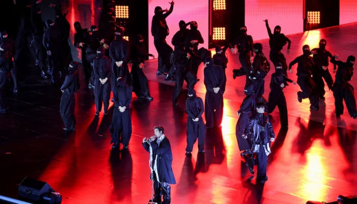 K-pop group BTS performs during ‘BTS The Comeback Live Arirang’ concert in central Seoul, South Korea, March 21, 2026. — Reuters