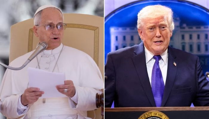 Photo collage shows Pope Leo XIV and US President Donald Trump. — Reuters