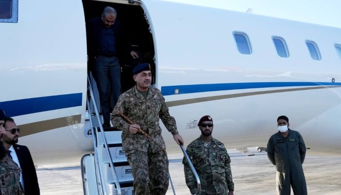 Field Marshal Asim Munir and Interior Minister Mohsin Naqvi arrive in Tehran, Iran on April 15, 2026. — X/@Iran_GOV