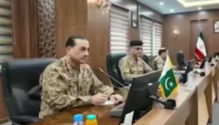 COAS and CDF Field Marshal Syed Asim Munir during his visit to Iran armed forces’ Khatam al-Anbiya Central Headquarters in Tehran, April 16, 2026. — Screengrab via YouTube/Geo News