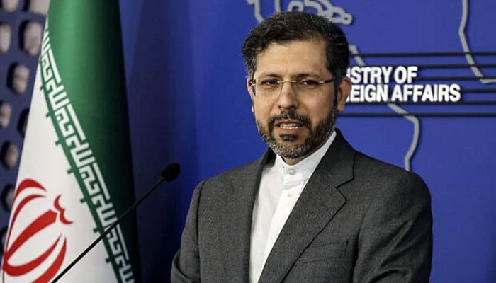 Irans then-foreign ministry spokesman Saeed Khatibzadeh holds a press conference in Tehran on May 9, 2022. — AFP