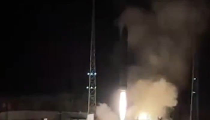 Pakistan’s indigenous Electro-Optical Satellite (EO-3) is being launched from China’s Taiyuan Satellite Launch Center (TSLC) on April 25, 2026. — Facebook/ISPR/screengrab