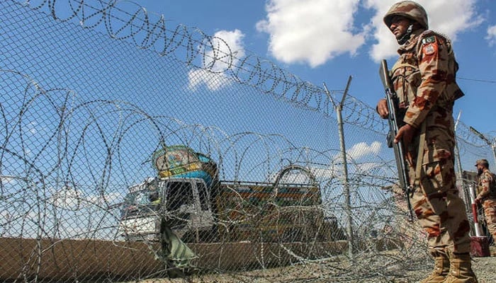 Pakistani soldiers keep watch at the Pakistan-Afghanistan border in Chaman, Balochistan province, on March 19, 2026. — AFP