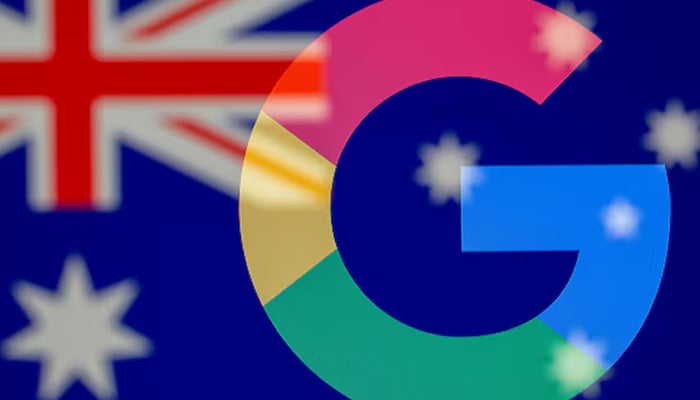 Google logo and Australian flag are displayed in this illustration taken, February 18, 2021. — Reuters