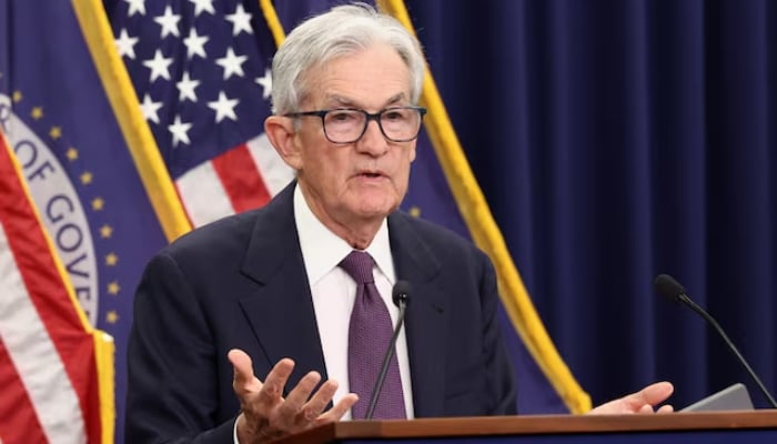US Federal Reserve Chair Jerome Powell speaks during a press conference following a two-day meeting of the Federal Open Market Committee at the US Federal Reserve in Washington, DC, US, April 29, 2026. — Reuters
