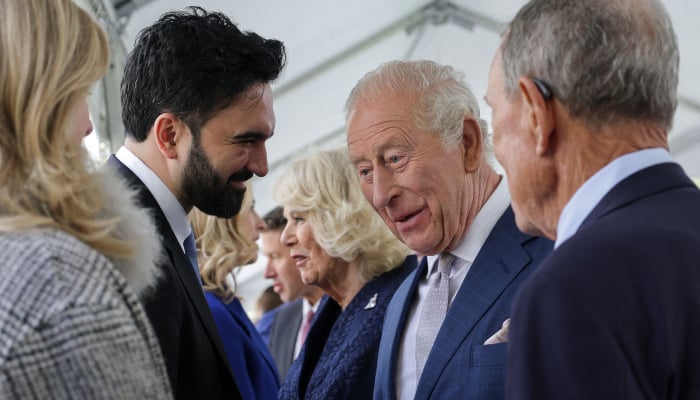 New York City Mayor Zohran Mamdani greets Britains King Charles III and Queen Camilla during a ceremony at the National September 11 Memorial on day three of their State Visit to the United States of America, on April 29, 2026, in New York City, US. — AFP