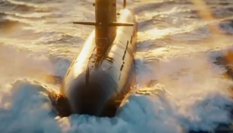 A view of the 1st Hangor Class Submarine (PNS/M Hangor) in a screenshot taken from a video released on April 30, 2026. — ISPR