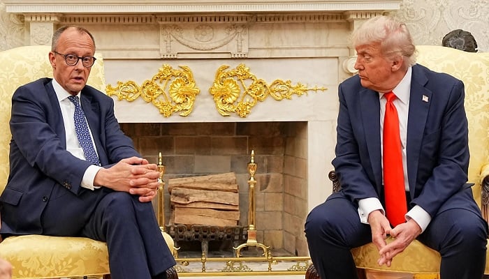 US President Donald Trump and German Chancellor Friedrich Merz meet in the Oval Office at the White House in Washington, DC, US, March 3, 2026. — Reuters