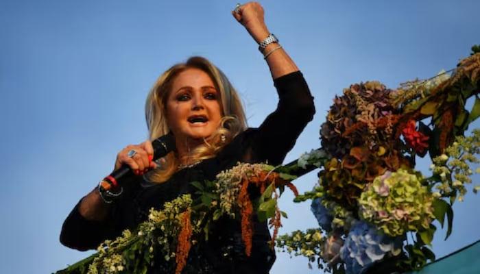 Singer Bonnie Tyler performs during The Last Night of the Proms celebration in Hyde Park, London, Britain, September 14, 2019. — Reuters
