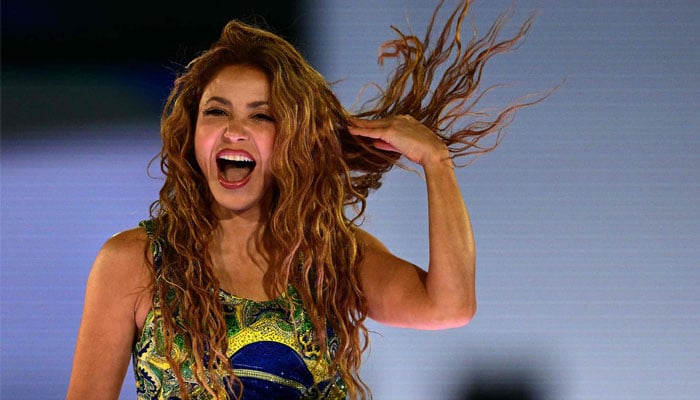 Colombian singer Shakira performs during a free concert at Copacabana beach in Rio de Janeiro, Brazil on May 2, 2026. — AFP
