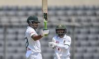 Shanto's Ton Powers Bangladesh To 201-3 At Tea Against Pakistan In Dhaka Test