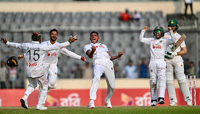 First Test: Bangladesh clinch 104-run victory over Pakistan