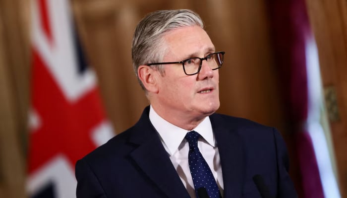 British Prime Minister Keir Starmer gives a media statement at 10 Downing Street in London, April 30, 2026. — Reuters