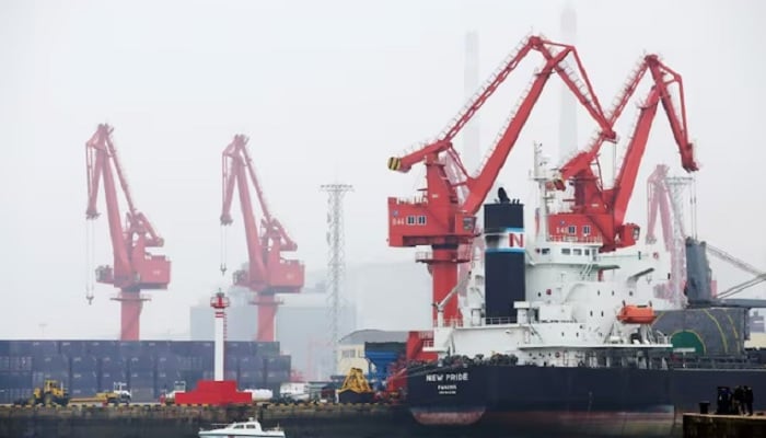 A crude oil tanker is seen at Qingdao Port, Shandong province, China, April 21, 2019.— Reuters