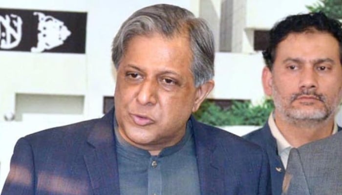 Law Minister Azam Nazeer Tarar speaks during a media talk in Islamabad, October 20, 2024. — APP