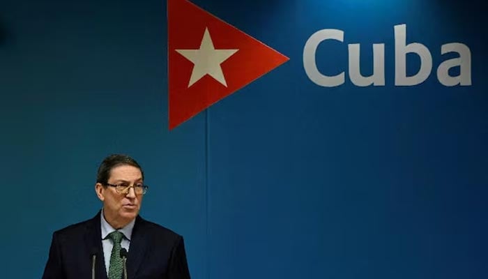 Cubas Foreign Minister Bruno Rodriguez speaks during a press conference in Havana, Cuba, October 22, 2025. — Reuters