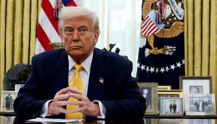 US President Donald Trump sits in the Oval Office of the White House in Washington, DC, US, March 7, 2025. — Reuters