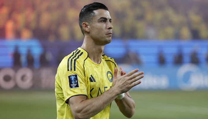 Al Nassrs Cristiano Ronaldo gestures before a match on May 16, 2026. — Reuters