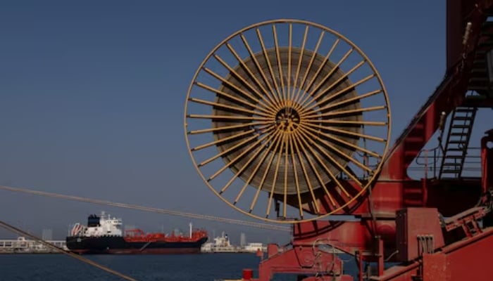 An oil tanker docked at the Port of Fujairah, as the US-Israel conflict with Iran limits marine traffic in the Strait of Hormuz, in Fujairah, United Arab Emirates, May 6, 2026. — Reuters