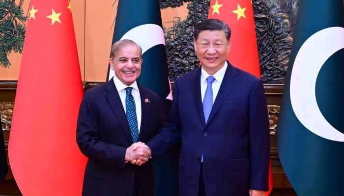 Prime Minister Shehbaz Sharif meets with President of China Xi Jinping on 7 June 2024 in Beijing, China. — Ministry of Foreign Affairs