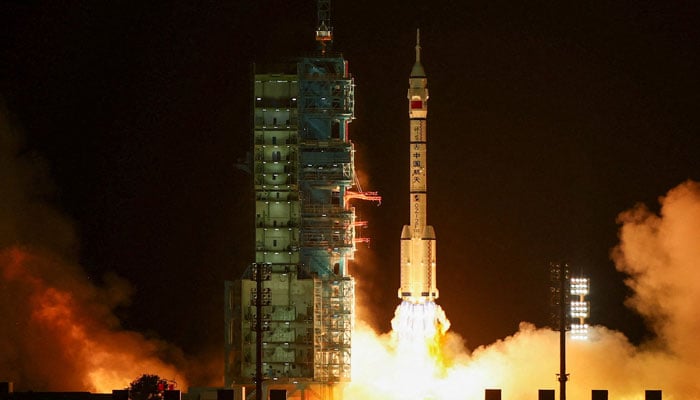A Long March 2F rocket carrying the Shenzhou-23 spacecraft blasts off to Chinas Tiangong space station from the launchpad at the Jiuquan Satellite Launch Center, near Jiuquan, Gansu province, China, May 24, 2026. — Reuters