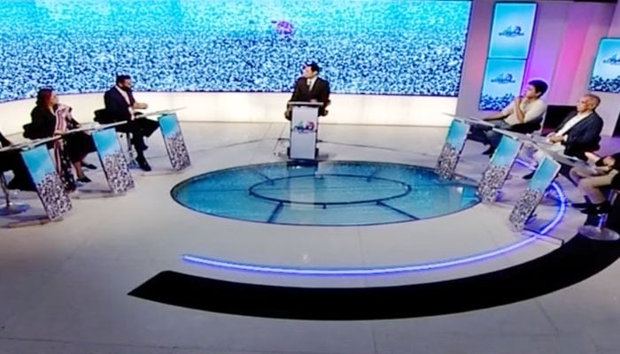 A general view of Great Debate on Pakistans growing population and shrinking resources, May 24, 2026. — Screengrab via YouTube/Geo News