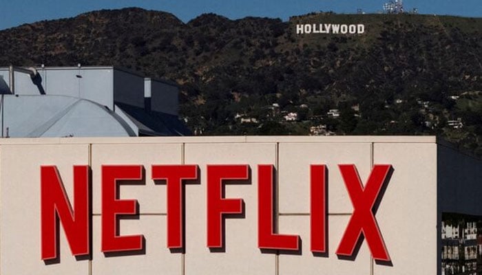 A drone view shows the Netflix logo on one of the companys buildings in the Hollywood neighbourhood of Los Angeles, California, December 8, 2025. — Reuters