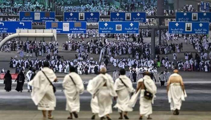 Muslim pilgrims walk on the second day of the stoning ritual, during the annual hajj pilgrimage in Mina, Saudi Arabia, May 28, 2026. — Reuters